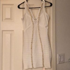 White Bebe Bodycon Dress